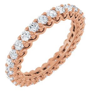 14K Rose Gold 1 CTW Natural Diamond Eternity Band