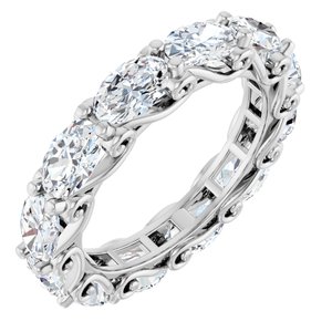 14K White Gold 4 3/4 CTW Natural Diamond Eternity Band