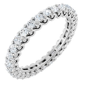 Platinum 1 CTW Natural Diamond Eternity Band