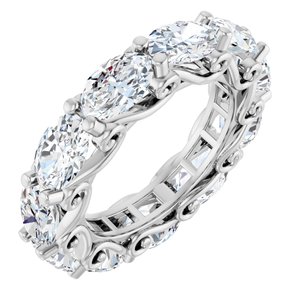 14K White Gold 4 1/3 CTW Natural Diamond Eternity Band