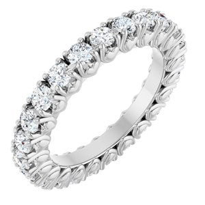Platinum 1 3/8 CTW Natural Diamond Eternity Band Size 5.5