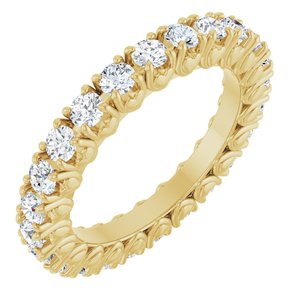 14K Yellow Gold 1 3/8 CTW Natural Diamond Eternity Band Size 6