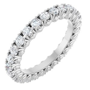 Platinum 1 1/2 CTW Natural Diamond Eternity Band Size 8