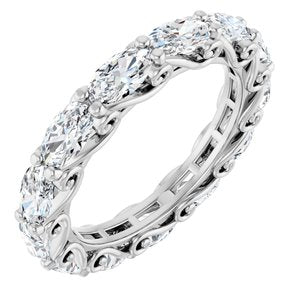 Platinum 3 1/4 CTW Natural Diamond Eternity Band
