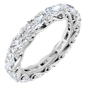 Platinum 3 CTW Natural Diamond Eternity Band