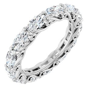Platinum 3 1/4 CTW Natural Diamond Eternity Band