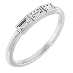 Platinum 1/8 CTW Natural Diamond Anniversary Band