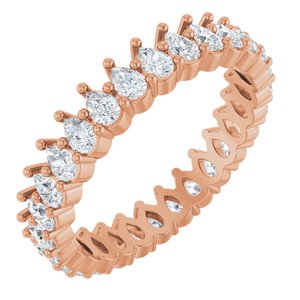 14K Rose Gold 2 1/4 CTW Natural Diamond Eternity Band Size 7