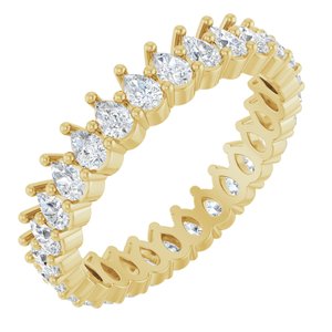 14K Yellow Gold 2 1/4 CTW Natural Diamond Eternity Band Size 7