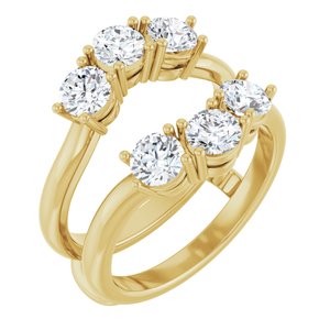 14K Yellow Gold 1 1/2 CTW Natural Diamond Ring Guard
