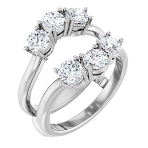 Platinum 1 1/2 CTW Natural Diamond Ring Guard