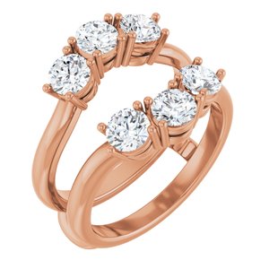 14K Rose Gold 1 1/2 CTW Lab-Grown Diamond Ring Guard