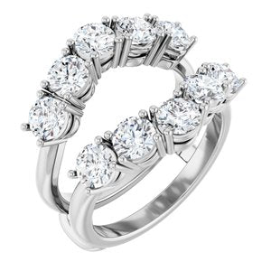 Platinum 2 1/2 CTW Natural Diamond Ring Guard