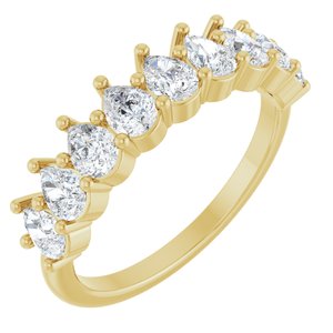 14K Yellow Gold 1 1/4 CTW Lab-Grown Diamond Anniversary Band