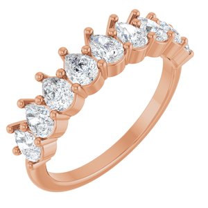 14K Rose Gold 1 1/4 CTW Lab-Grown Diamond Anniversary Band
