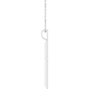 Sterling Silver Knife-Edge Cross 16-18" Necklace