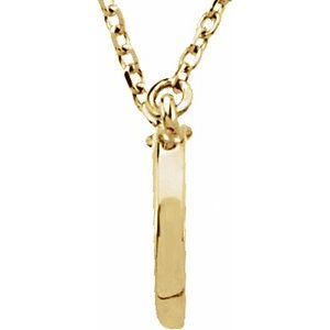 14K Yellow Gold Block Initial Z 16" Necklace