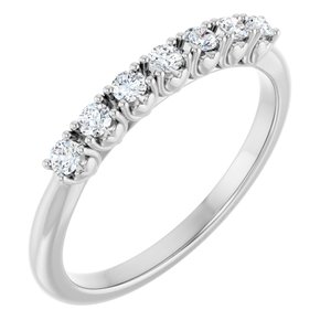 Platinum 1/5 CTW Natural Diamond Anniversary Band