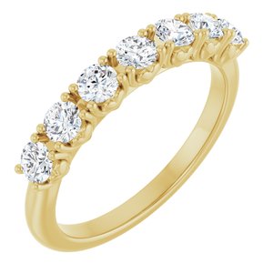 14K Yellow Gold 5/8 CTW Natural Diamond Anniversary Band