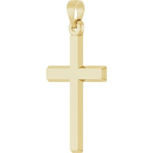 14K Yellow Gold Cross Pendant