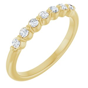14K Yellow Gold 1/5 Lab-Grown Diamond Anniversary Band