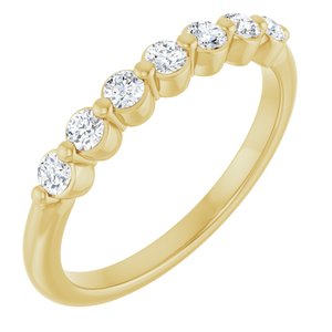 14K Yellow Gold 1/3 Natural Diamond Anniversary Band