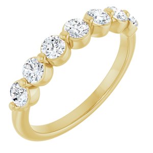 14K Yellow Gold 5/8 Natural Diamond Anniversary Band