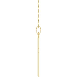 14K Yellow Gold Cross 18" Necklace