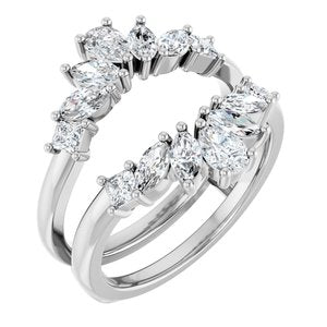 14K White Gold 1 1/5 CTW Lab-Grown Diamond Ring Guard