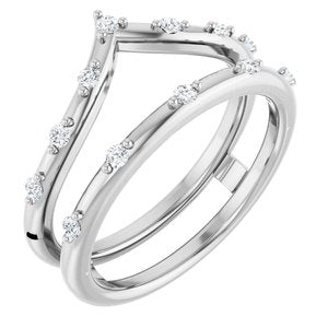 14K White Gold 1/5 CTW Lab-Grown Diamond Ring Guard