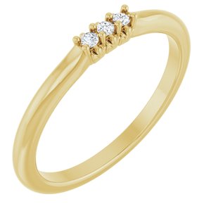 14K Yellow Gold .05 CTW Natural Diamond Three-Stone Anniversary Band