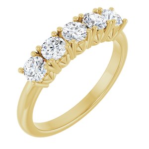 14K Yellow Gold 3/4 CTW Natural Diamond Anniversary Band