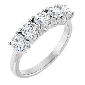Platinum 1 1/5 CTW Natural Diamond Anniversary Band