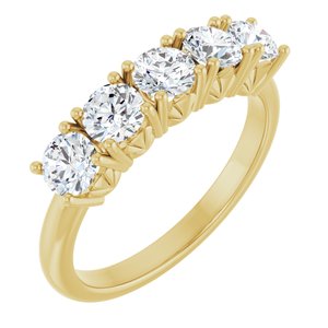 14K Yellow Gold 1 1/5 CTW Lab-Grown Diamond Anniversary Band
