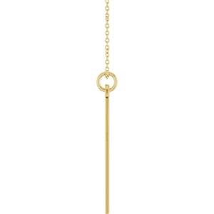 14K Yellow Gold Cross 18" Necklace