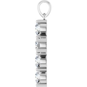 Platinum 1 1/2 CTW Lab-Grown Diamond Cross Pendant