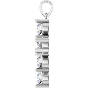 Sterling Silver 2 CTW Lab-Grown Diamond Cross Pendant