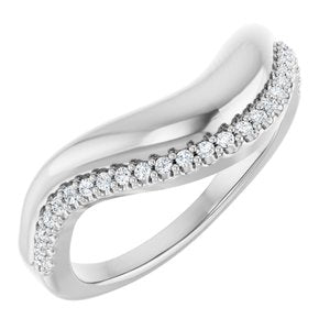 Platinum 1/8 CTW Lab-Grown Diamond Contour Band