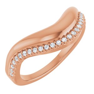 14K Rose Gold 1/8 CTW Lab-Grown Diamond Contour Band