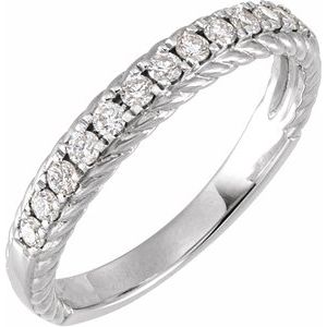 14K White Gold 1/3 CTW Lab-Grown Diamond Anniversary Band
