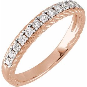 14K Rose Gold 1/3 CTW Lab-Grown Diamond Anniversary Band