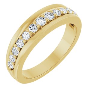 14K Yellow Gold 1/2 CTW Lab-Grown Diamond Anniversary Band