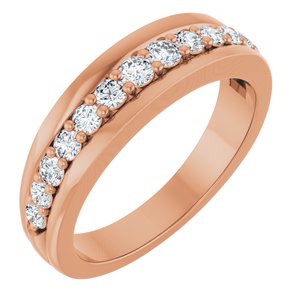 14K Rose Gold 1/2 CTW Natural Diamond Anniversary Band