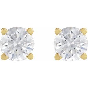 14K Yellow Gold 1/4 CT Natural Diamond Earring