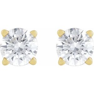 14K Yellow Gold 1/2 CT Lab-Grown Diamond Earring