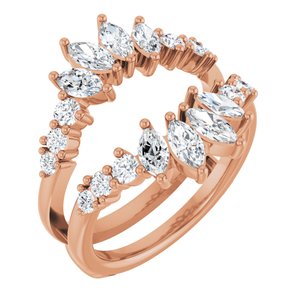14K Rose Gold 1 1/2 CTW Natural Diamond Ring Guard
