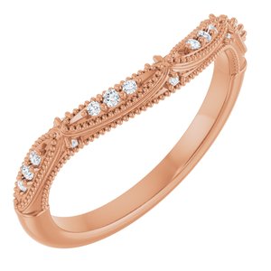 14K Rose Gold .07 CTW Natural Diamond Contour Band