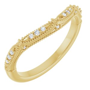 14K Yellow Gold .07 CTW Lab-Grown Diamond Contour Band