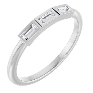 Platinum 1/6 CTW Lab-Grown Diamond Anniversary Band