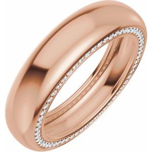 14K Rose Gold 5/8 CTW Lab-Grown Diamond Band Size 11